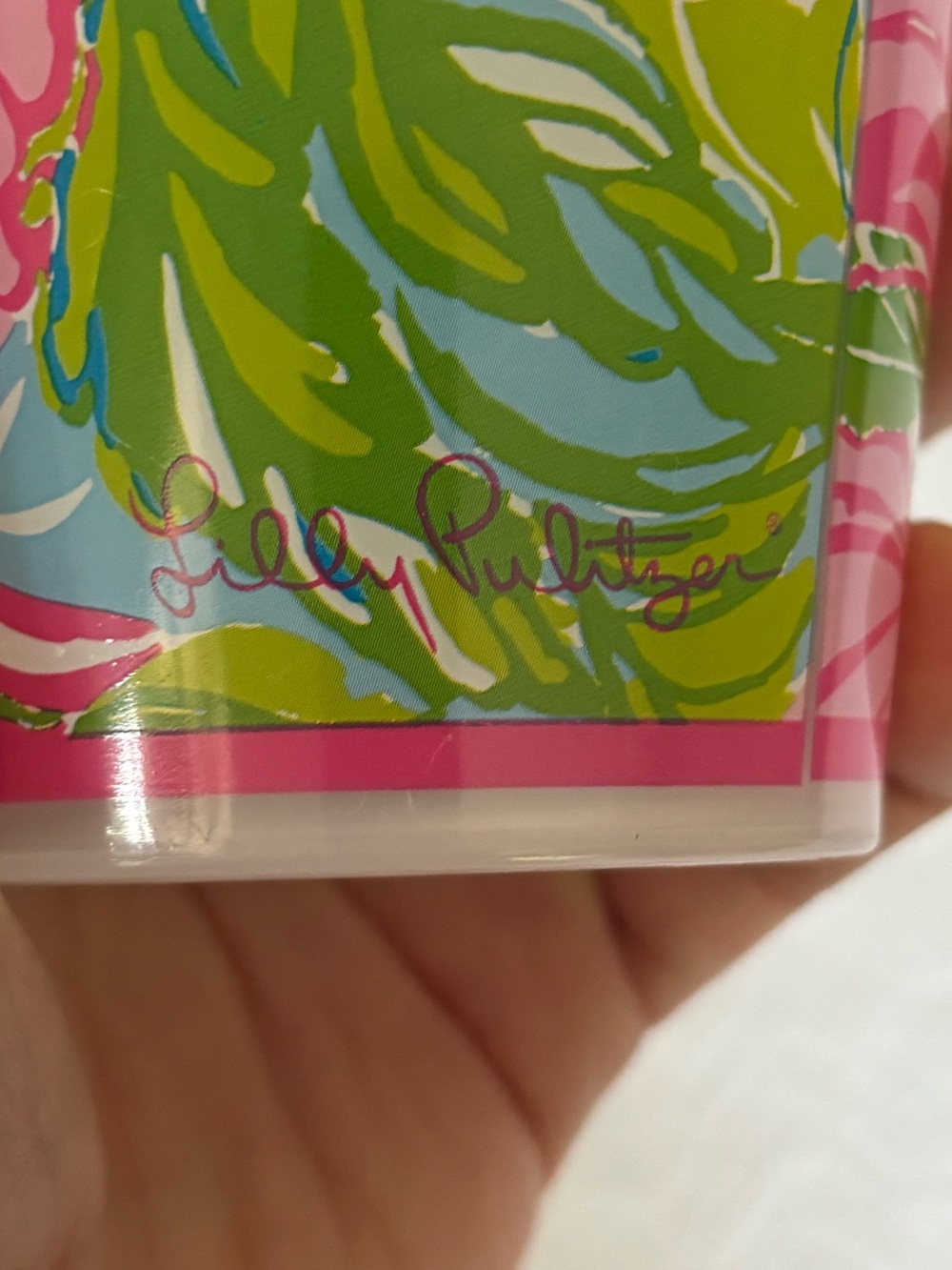 10 Lilly Pulitzer Pink Green Blue Floral Plastic Tumblers (Set) - Picture 3 of 7